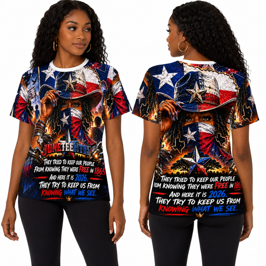 JUNETEENTH Cowgirl All Over Shirt